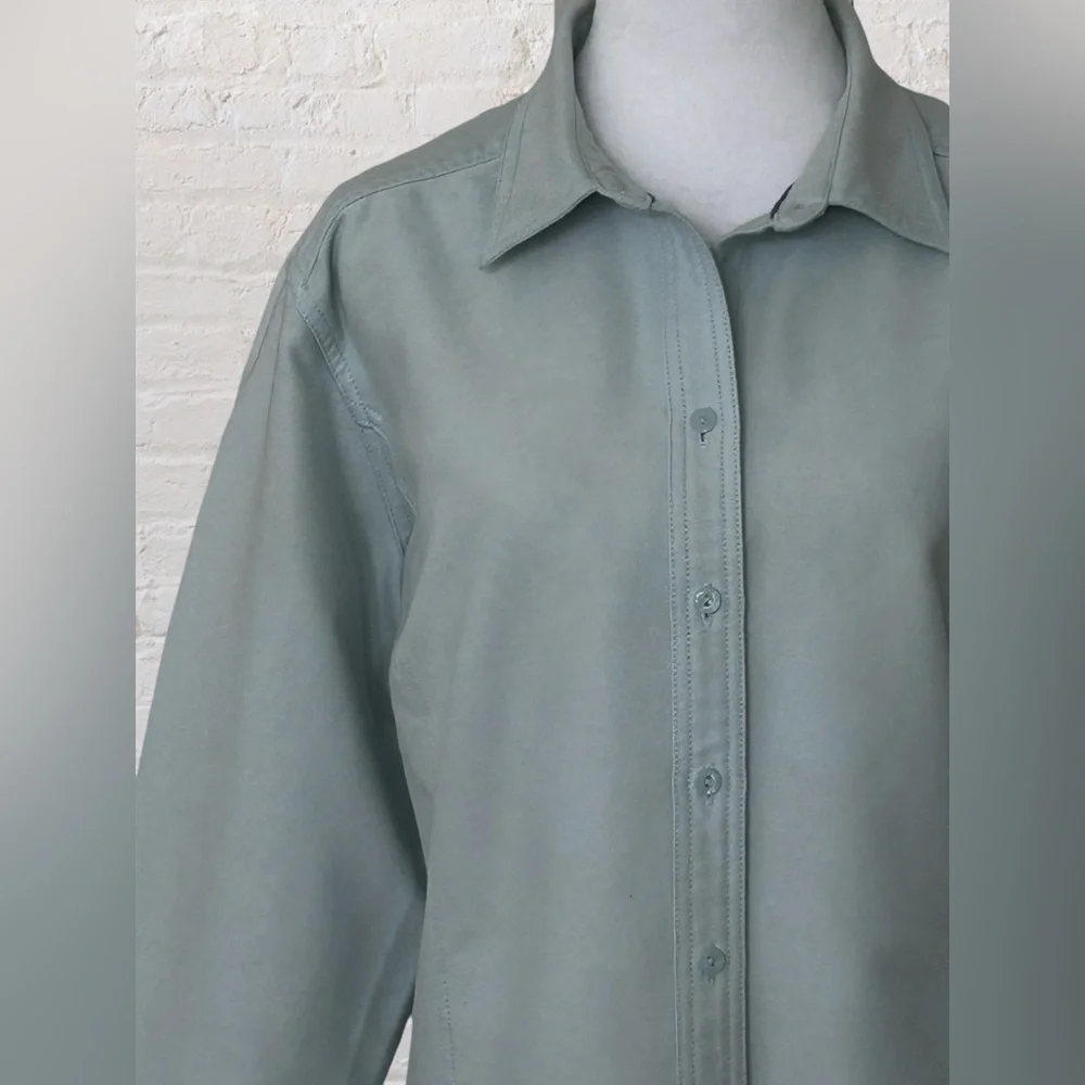 Eddie Bauer Womens Blue Flannel Button Up Shirt Sz XXL Chore Barn Farm Country - Picture 2 of 13